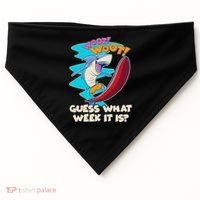 Woot Woot Guess What Week It Is Surfing Shark USA-Made Doggie Bandana thumb 0