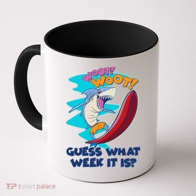 Woot Woot Guess What Week It Is Surfing Shark Coffee Mug