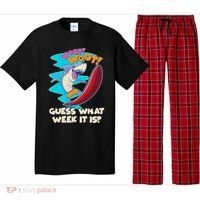 Woot Woot Guess What Week It Is Surfing Shark Pajama Set thumb 0