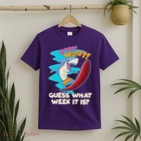 Woot Woot Guess What Week It Is Surfing Shark T-Shirt thumb 2