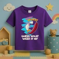 Woot Woot Guess What Week It Is Surfing Shark Toddler T-Shirt thumb 3