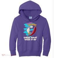 Woot Woot Guess What Week It Is Surfing Shark Kids Hoodie thumb 0