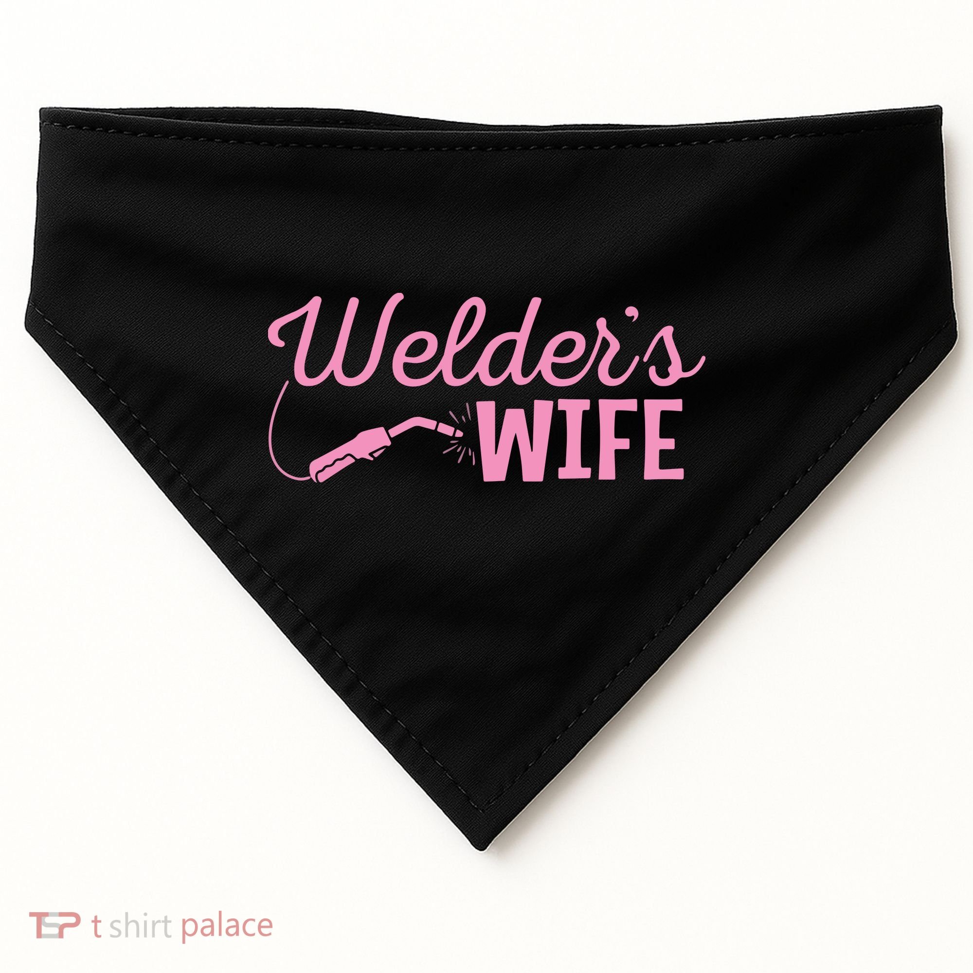 Welder's Wife Hand Metal Worker Welding Blacksmithing USA-Made Doggie Bandana