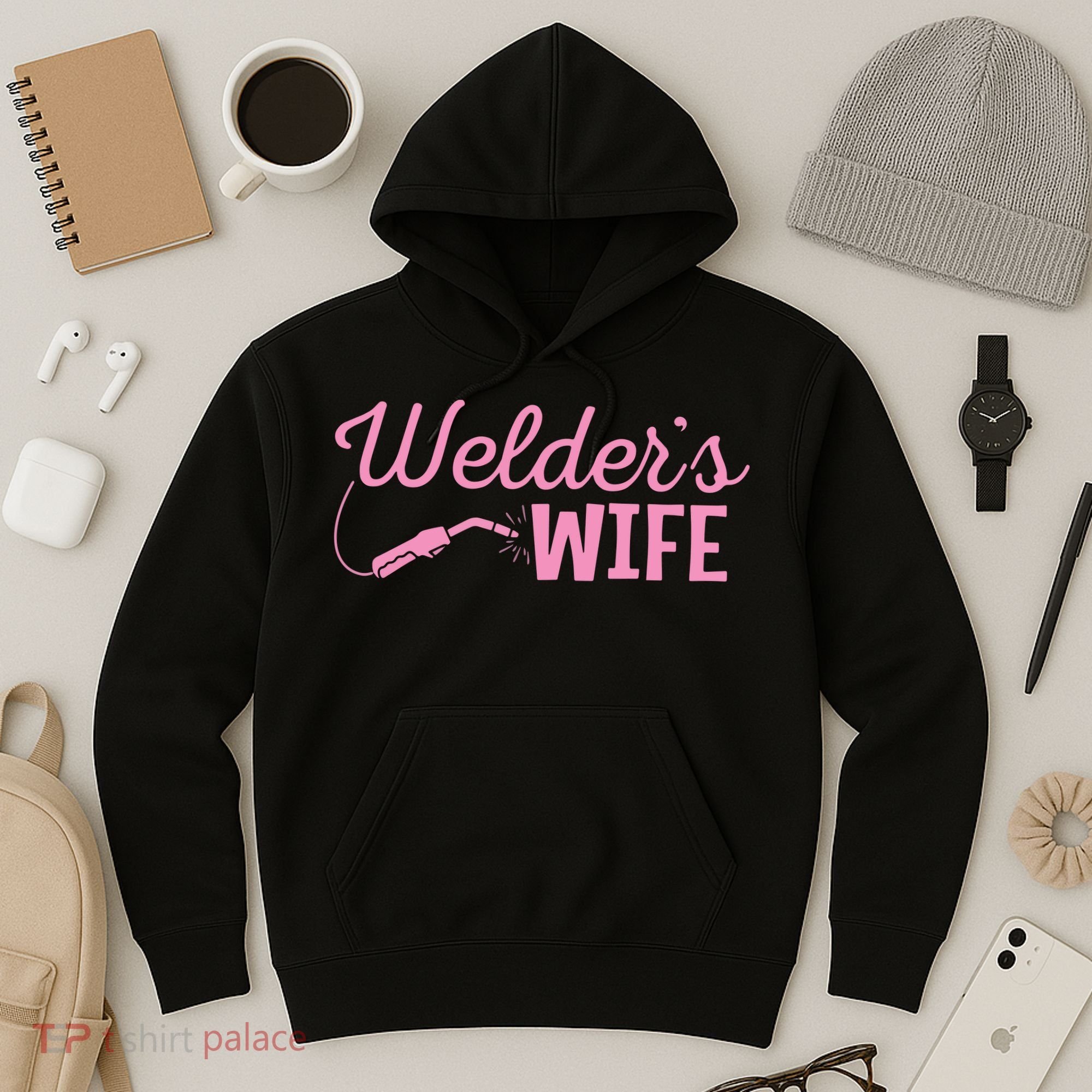 Welder's Wife Hand Metal Worker Welding Blacksmithing Hoodie