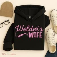 Welder's Wife Hand Metal Worker Welding Blacksmithing Hoodie thumb 4