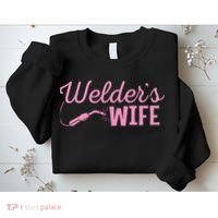 Welder's Wife Hand Metal Worker Welding Blacksmithing Sweatshirt thumb 2