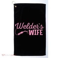 Welder's Wife Hand Metal Worker Welding Blacksmithing Golf Towel thumb 0