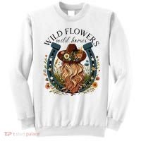 Wildflowers Wild Horses Western Boho Country Music Sweatshirt thumb 0