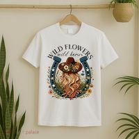 Wildflowers Wild Horses Western Boho Country Music T-Shirt thumb 2