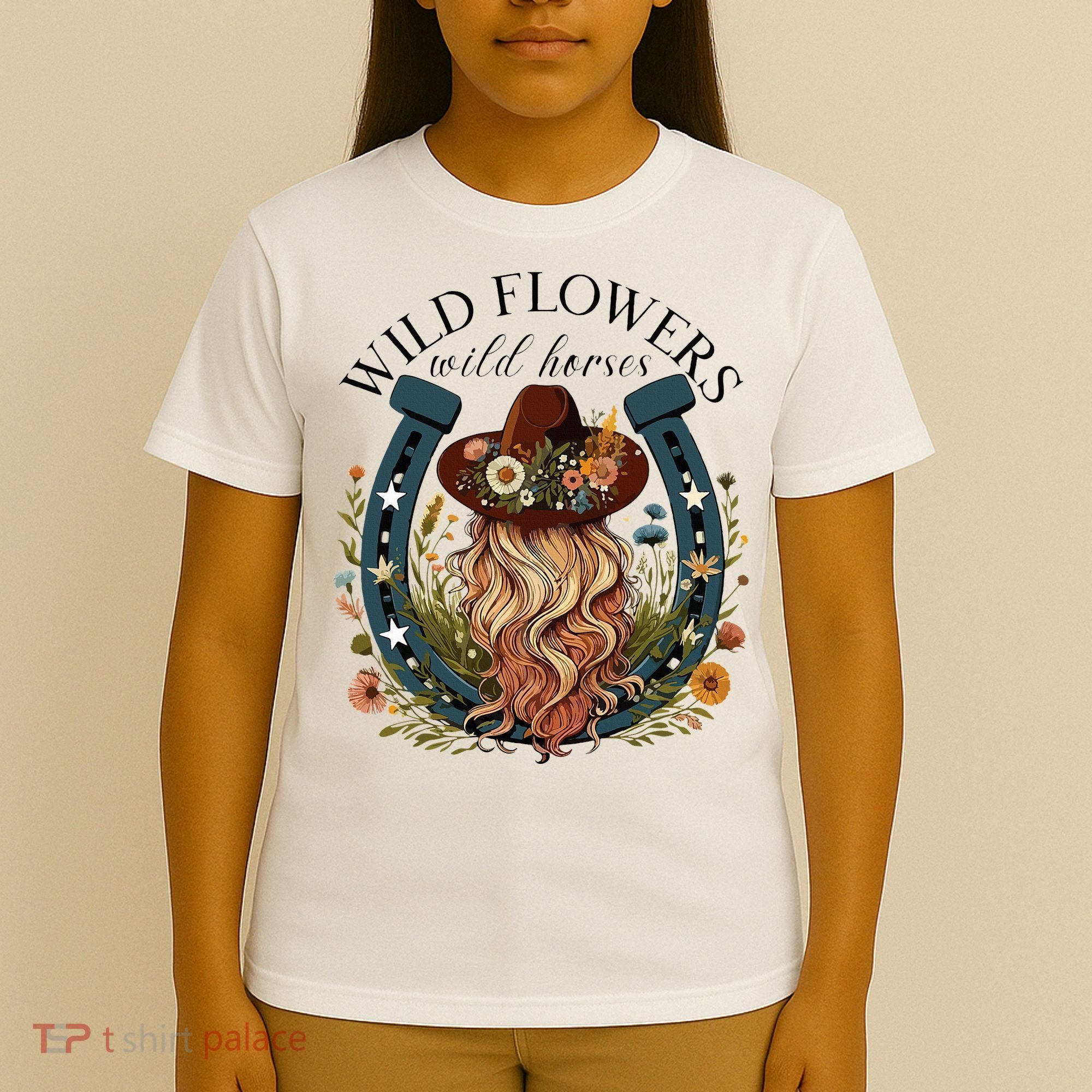 Wildflowers Wild Horses Western Boho Country Music T-Shirt