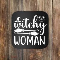 Witchy Woman Halloween Quote Coaster thumb 0