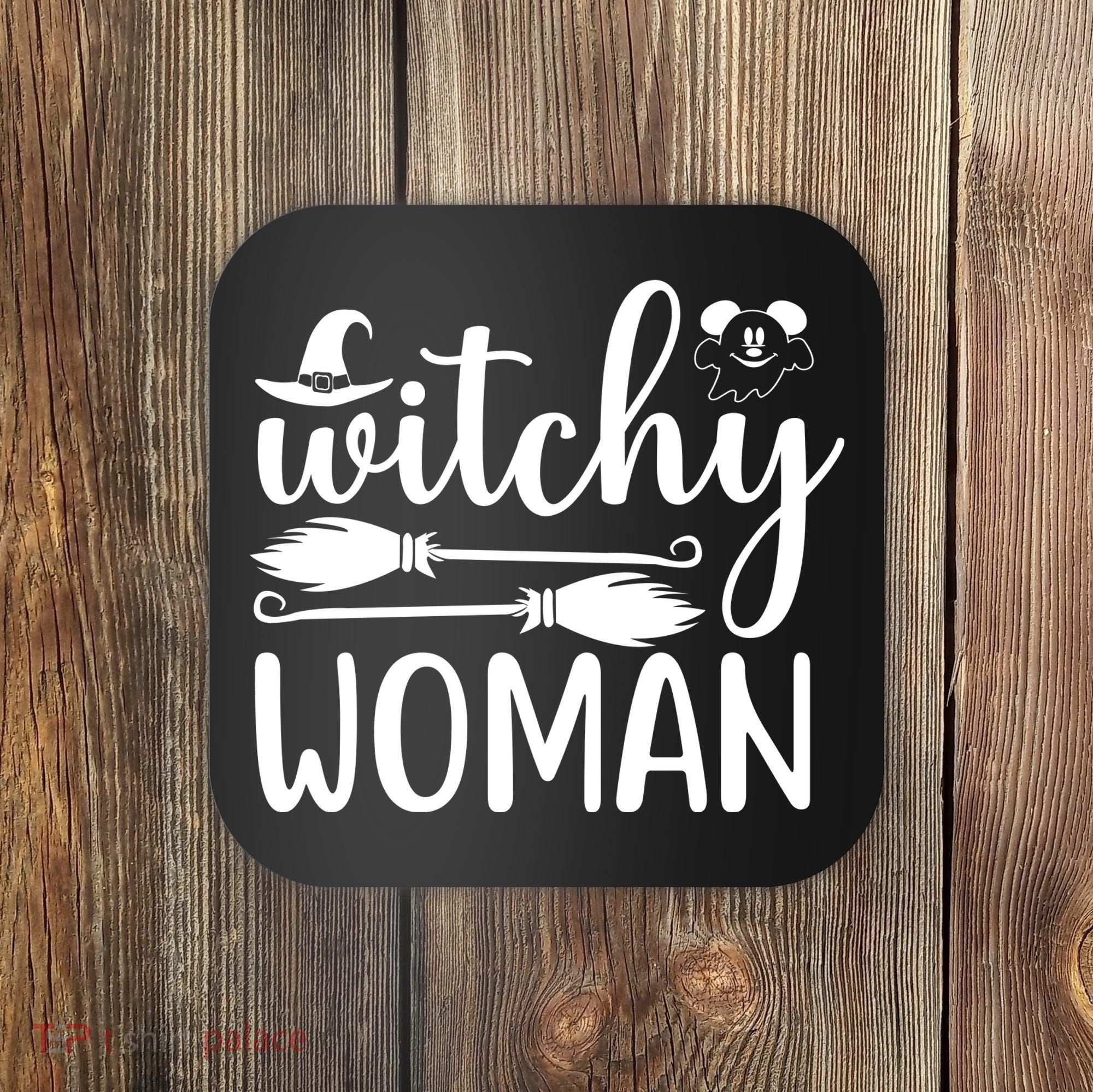 Witchy Woman Halloween Quote Coaster
