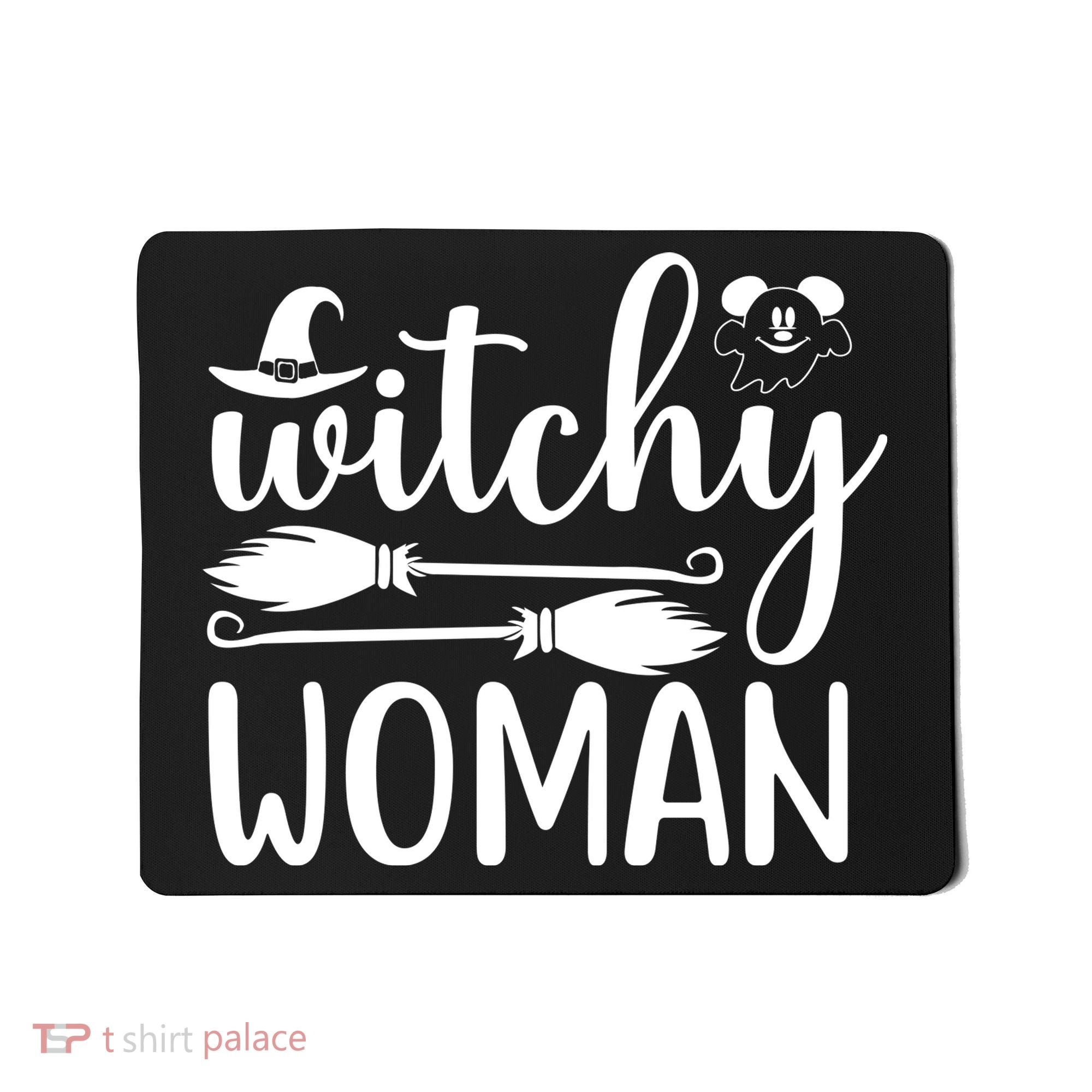 Witchy Woman Halloween Quote Mousepad