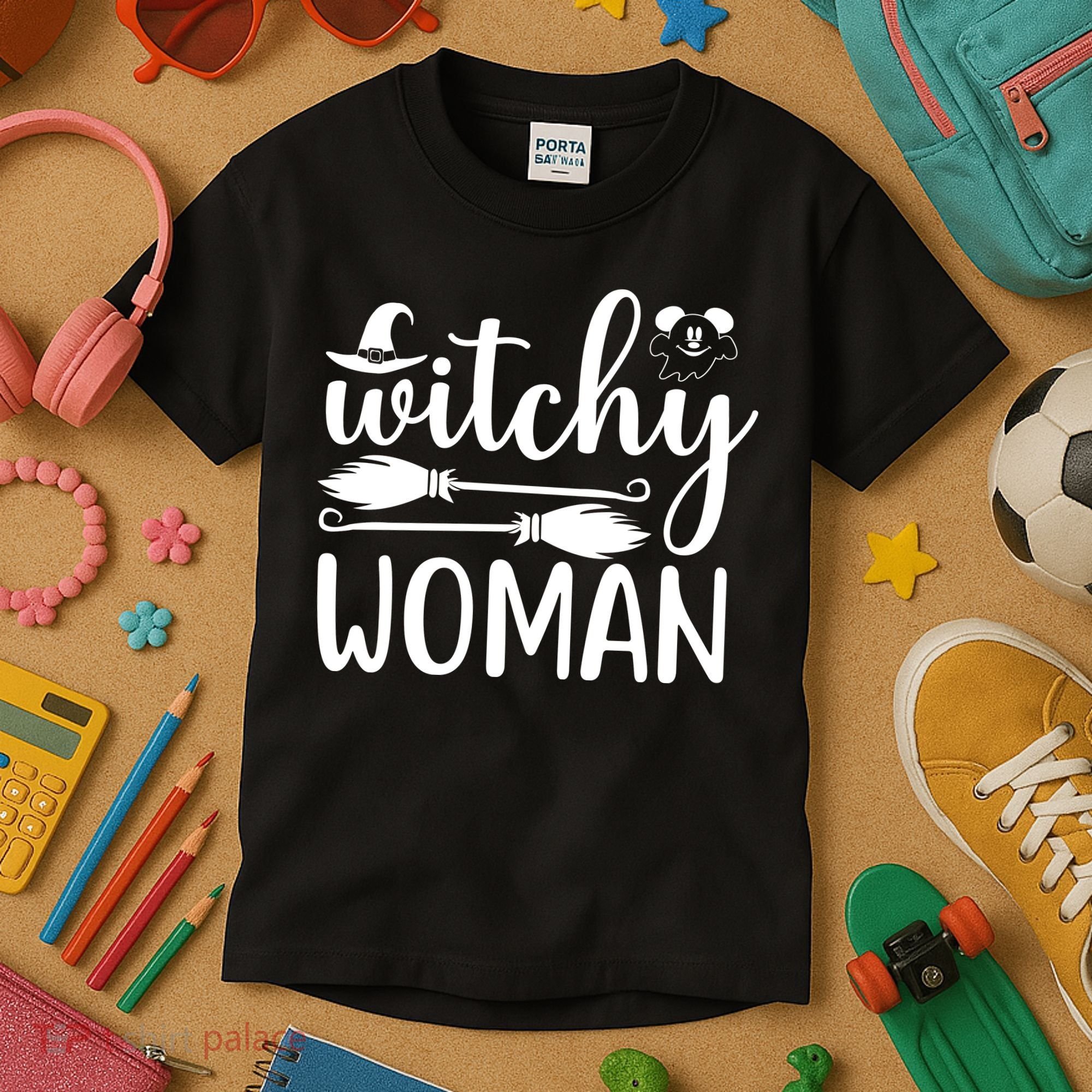 Witchy Woman Halloween Quote Kids T-Shirt
