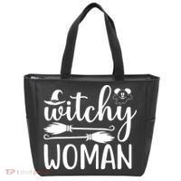 Witchy Woman Halloween Quote Tote Bag thumb 0