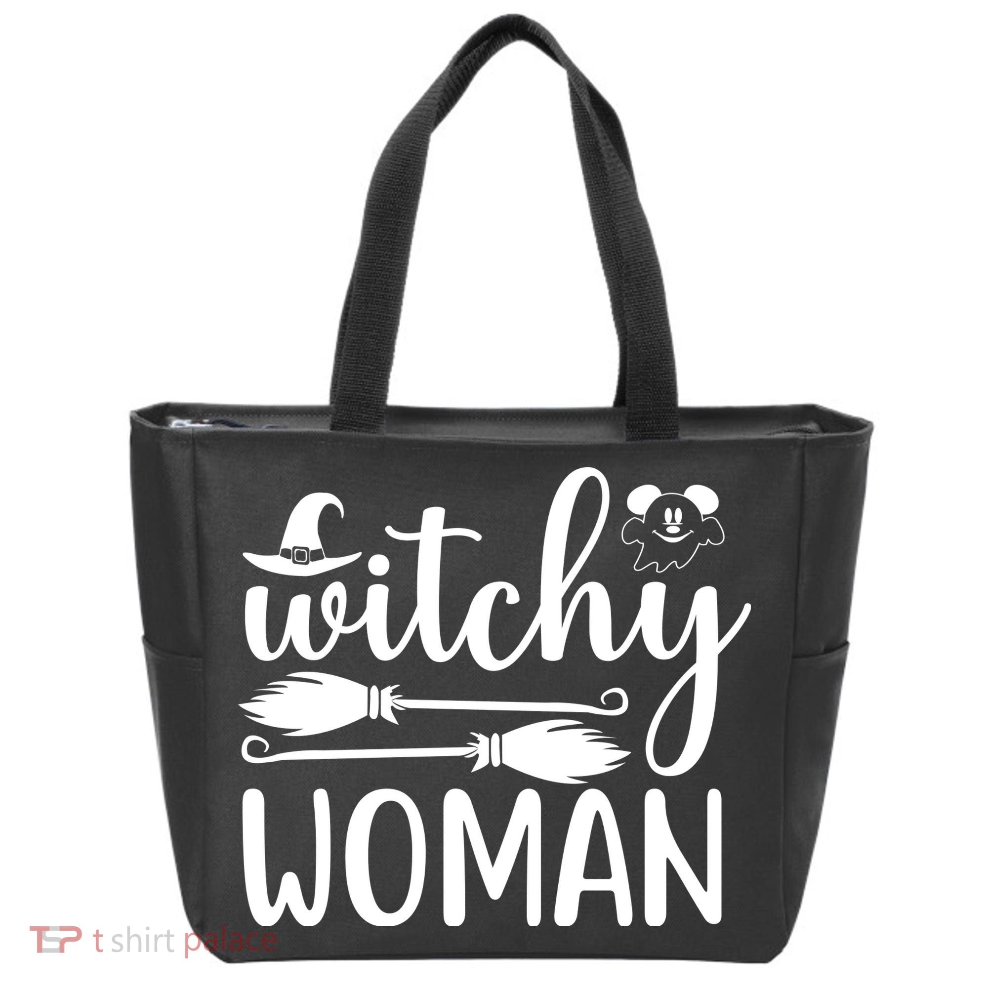 Witchy Woman Halloween Quote Tote Bag