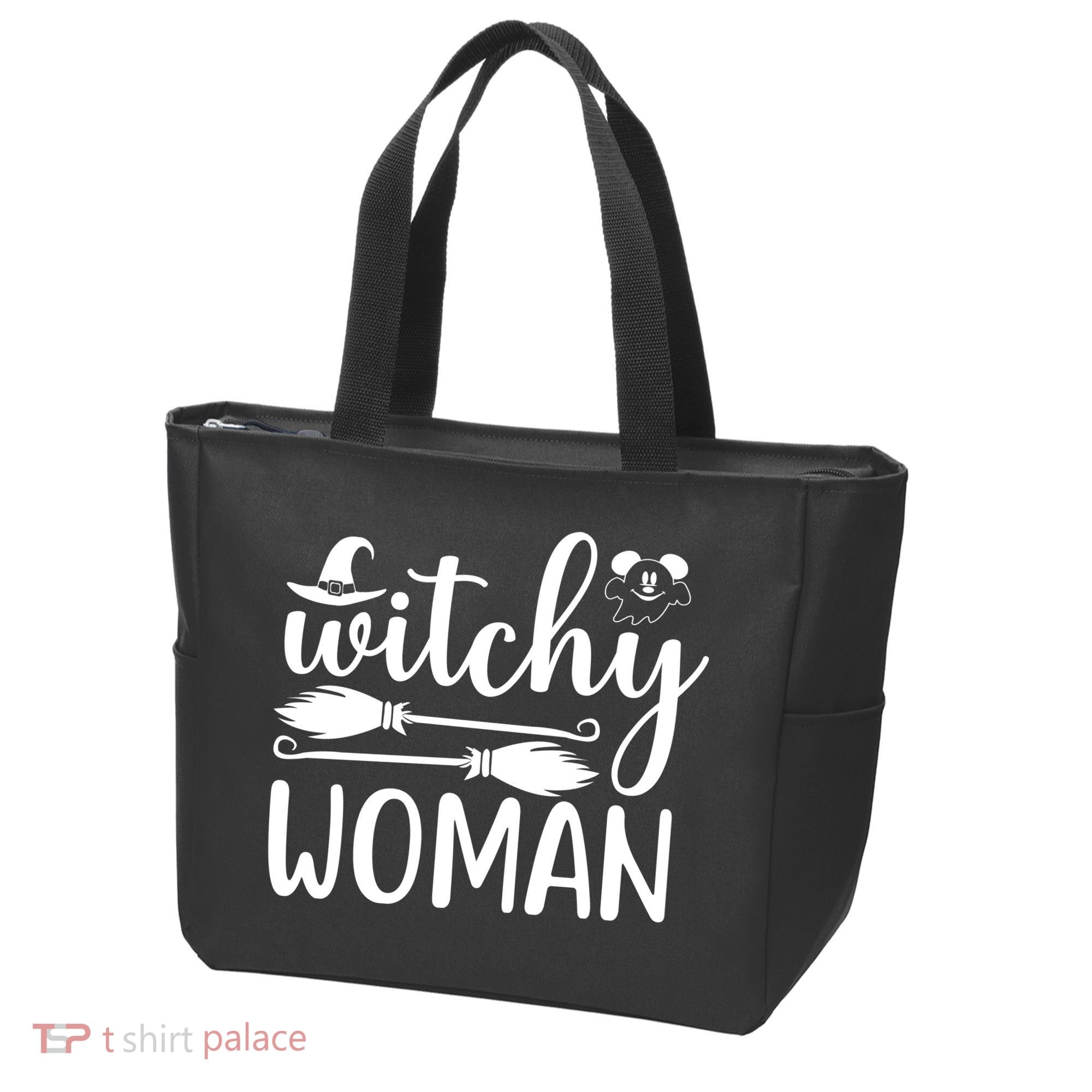 Witchy Woman Halloween Quote Tote Bag