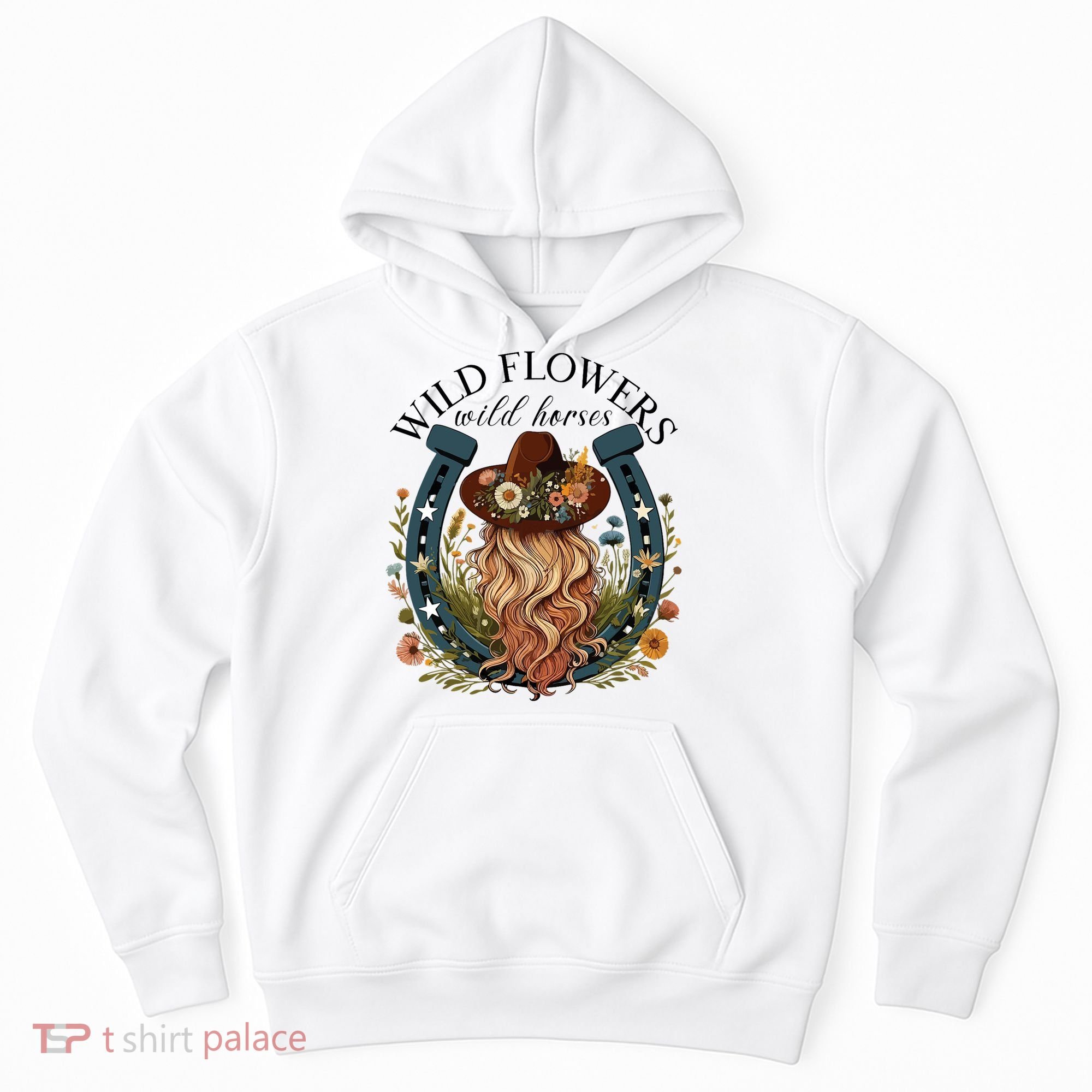 Wildflowers Wild Horses Western Boho Country Music Hoodie