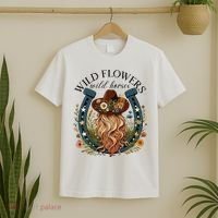 Wildflowers Wild Horses Western Boho Country Music T-Shirt thumb 2