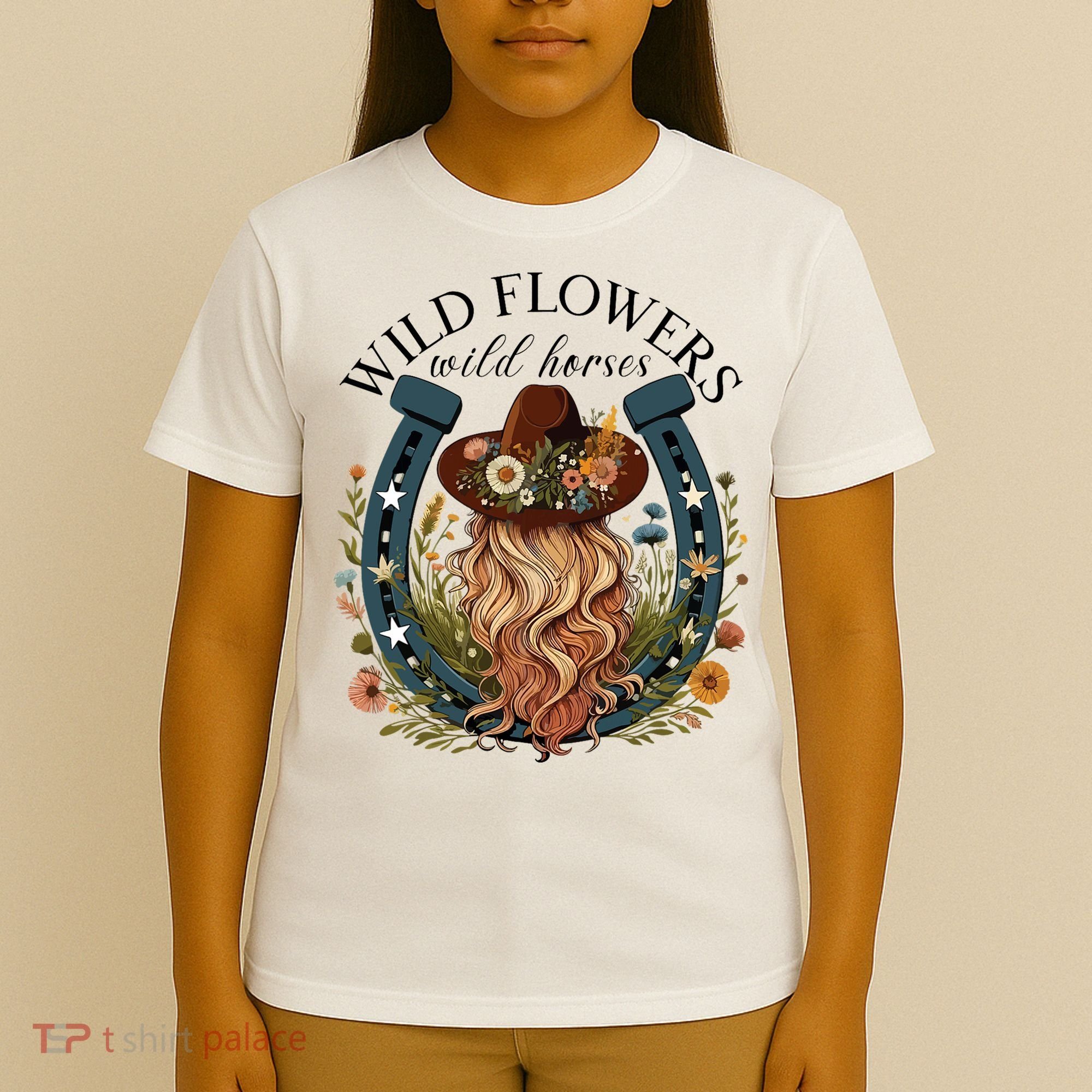 Wildflowers Wild Horses Western Boho Country Music T-Shirt