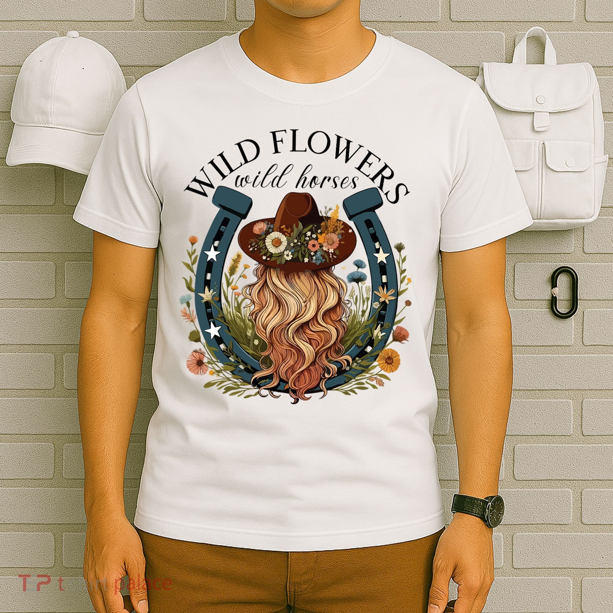 Wildflowers Wild Horses Western Boho Country Music T-Shirt