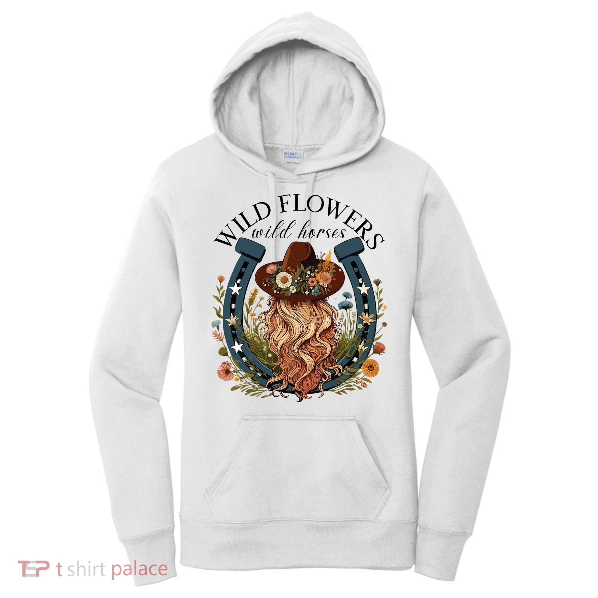Wildflowers Wild Horses Western Boho Country Music Women's Hoodie