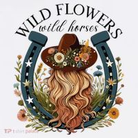 Wildflowers Wild Horses Western Boho Country Music Women's Hoodie thumb 2