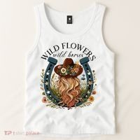 Wildflowers Wild Horses Western Boho Country Music Tank Top thumb 2