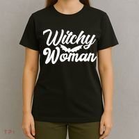 Witchy Woman Halloween Quote T-Shirt thumb 4