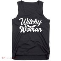 Witchy Woman Halloween Quote Tank Top thumb 0