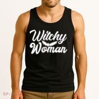Witchy Woman Halloween Quote Tank Top thumb 3