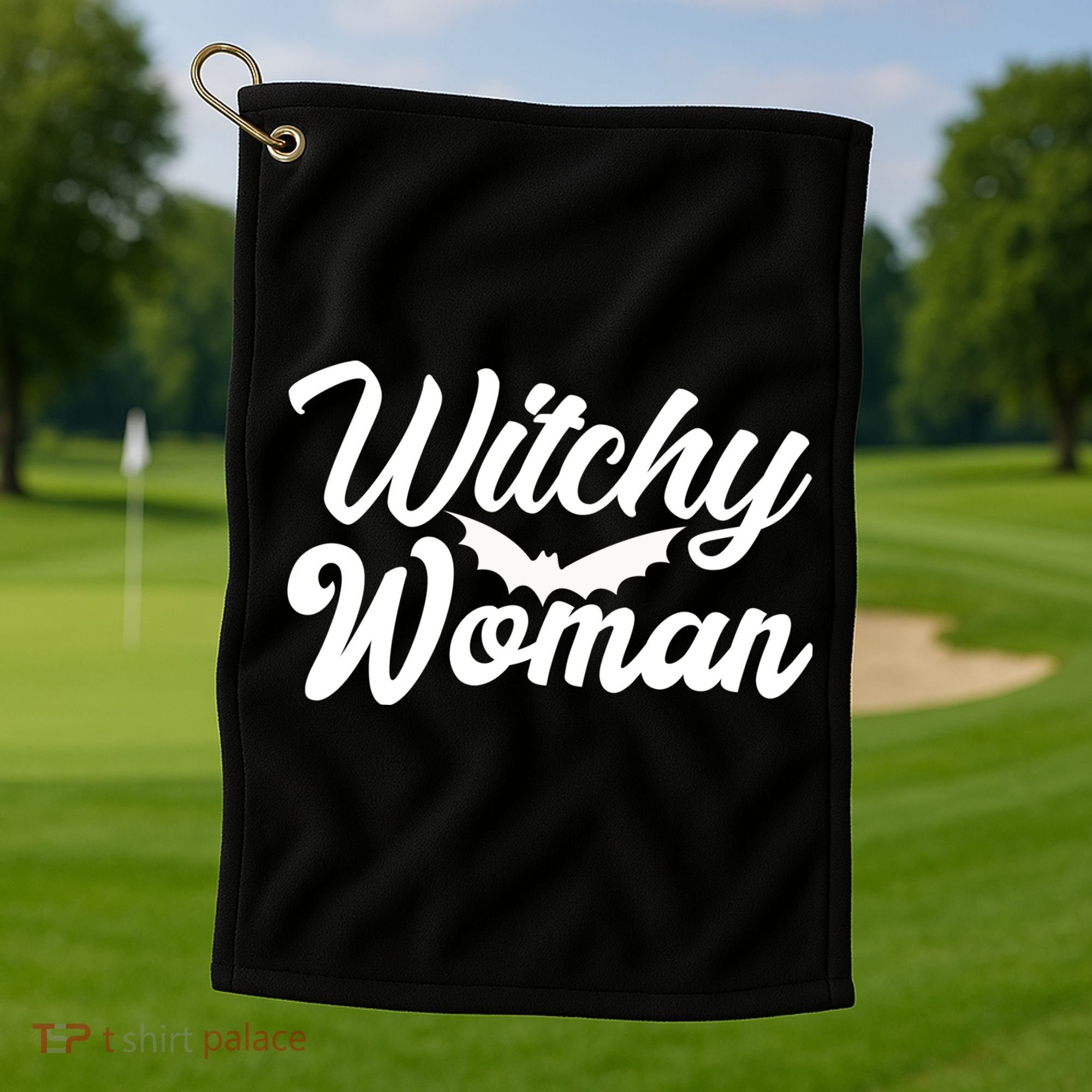 Witchy Woman Halloween Quote Golf Towel