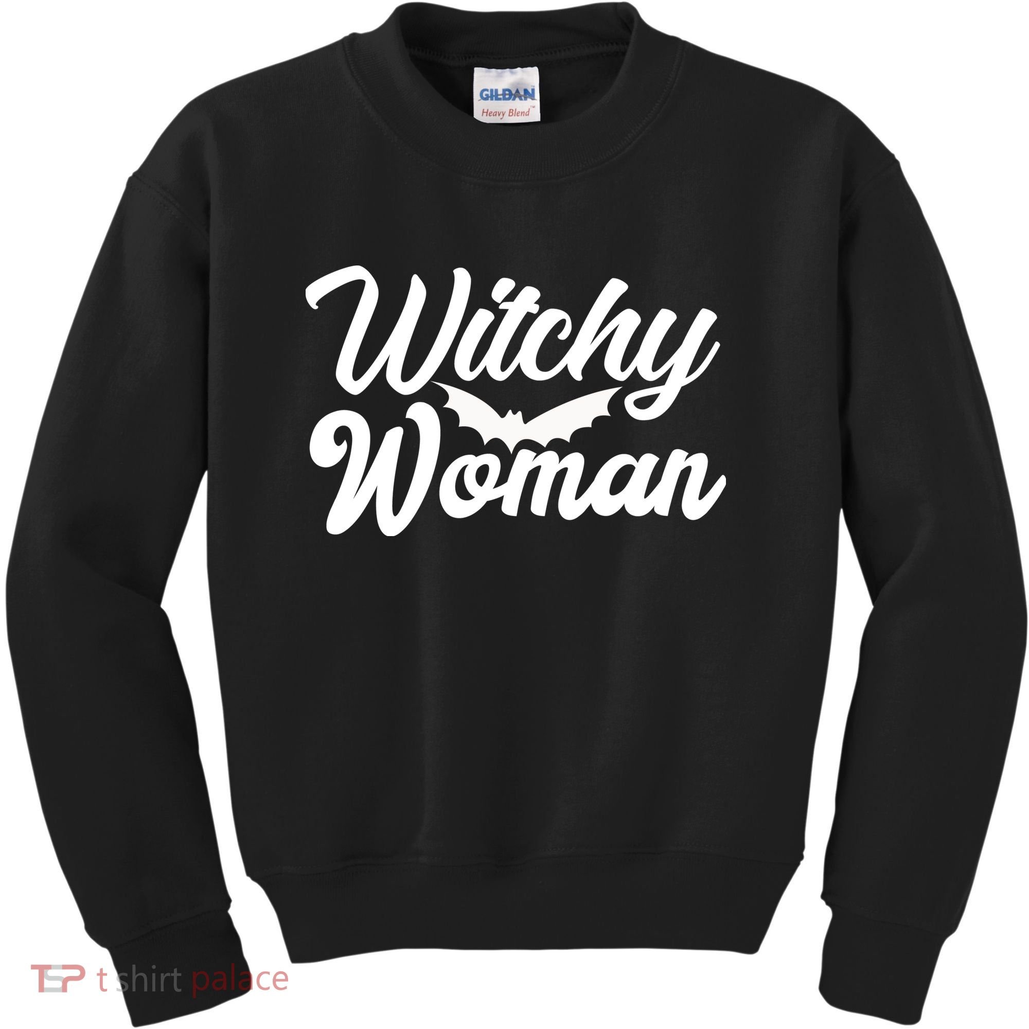 Witchy Woman Halloween Quote Kids Sweatshirt