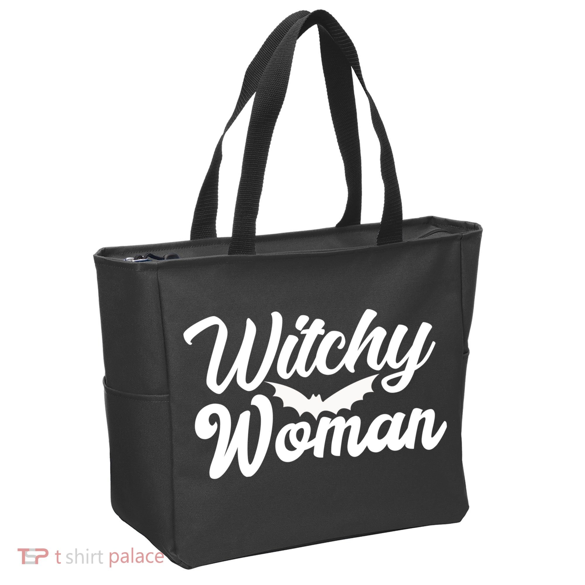 Witchy Woman Halloween Quote Tote Bag