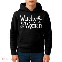 Witchy Woman Halloween Wiccan Follower Pagan Ritual Kids Hoodie thumb 4
