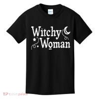 Witchy Woman Halloween Wiccan Follower Pagan Ritual Kids T-Shirt thumb 0
