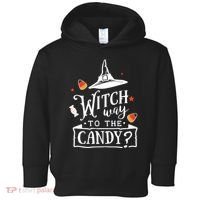 Witch Way Is The Candy Funny Halloween Toddler Hoodie thumb 0