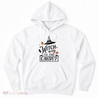 Witch Way Is The Candy Funny Halloween Hoodie thumb 0