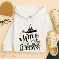 Witch Way Is The Candy Funny Halloween Hoodie thumb 4