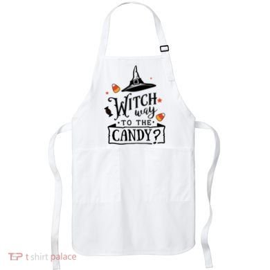 Witch Way Is The Candy Funny Halloween Apron