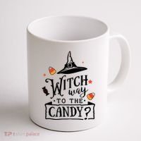 Witch Way Is The Candy Funny Halloween Coffee Mug thumb 1