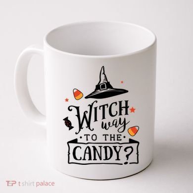 Witch Way Is The Candy Funny Halloween Coffee Mug
