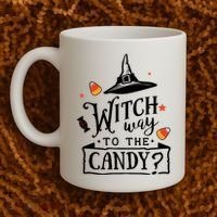 Witch Way Is The Candy Funny Halloween Coffee Mug thumb 2