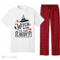 Witch Way Is The Candy Funny Halloween Pajama Set thumb 0
