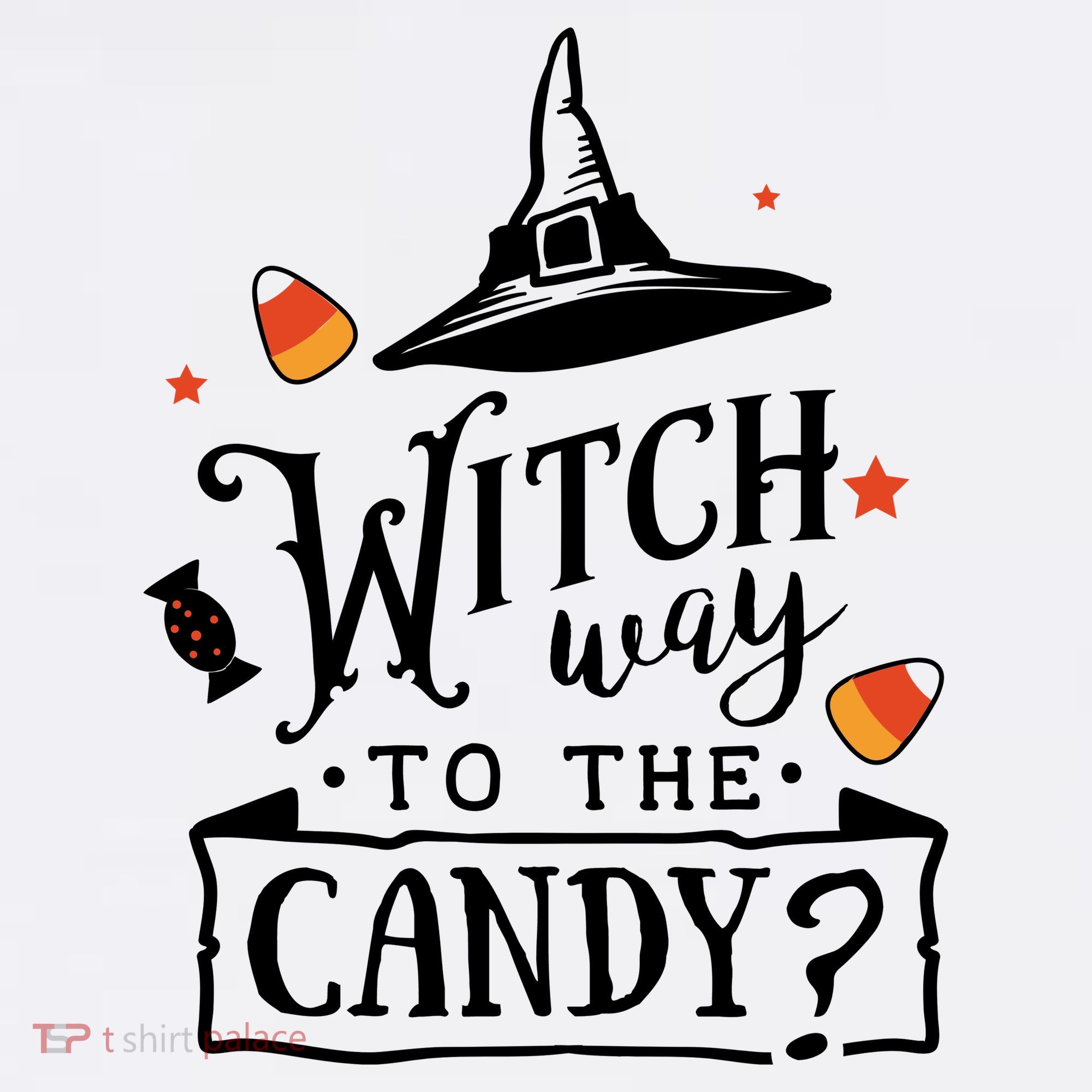Witch Way Is The Candy Funny Halloween Polo