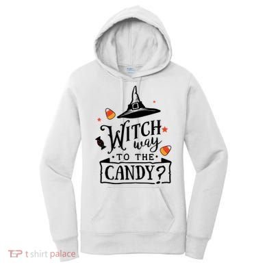 Witch Way Is The Candy Funny Halloween Women's Hoodie