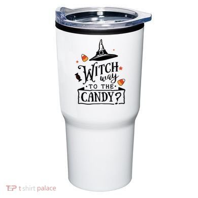 Witch Way Is The Candy Funny Halloween Tumbler