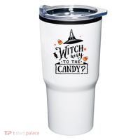 Witch Way Is The Candy Funny Halloween Tumbler thumb 0
