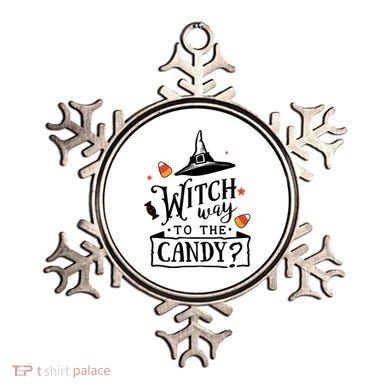 Witch Way Is The Candy Funny Halloween Ornament