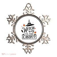 Witch Way Is The Candy Funny Halloween Ornament thumb 0
